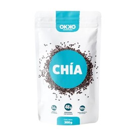 Okko Semillas de Chía, 300 G (2 Pack) | Fuente de Omega 3 | Gluten Free | Fuente de Fibra | Antioxidantes