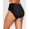 Tempt Me Womens Black High Cut High Waisted Bikini Bottoms
