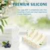 Silicone Soap Dish with Drain, Upgrade Double Suction Cups at