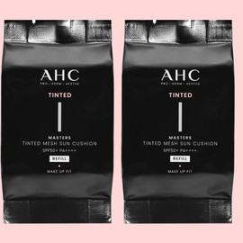 AHC Masters Tinted Mesh Sun Cushion Refill Natural Beige SPF50+ PA++++, 15g, 2 pieces / AHC 마스터즈 틴티드 메쉬 선 쿠션 리필 내추럴베이지 SPF50+ PA++++, 15g, 2개