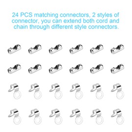 200 Inch Ceiling Fan Pull Chain, (Upgrade Rust Proof) 3.2mm Beaded Pull Chains Extension, Light Chain Pulls Extenders Great Pulling Force Stainless Steel with 24 Matching Connectors 2 Styles, By PSISO