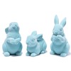 Hodao Set of 2 Flocked Easter Bunny Figurines – 5.5-Inch