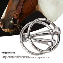 127mm Loose O Ring Stainless Steel Horse Ring Snaffle Bit Hollow Jointed Mouth Bits for Equestrian Supplies