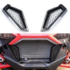 RERPRO UTV RZR PRO XP - Cubierta de rejilla frontal de malla para parrilla compatible con 2020 2021 2022 2023 2024 Polaris RZR PRO XP / 4 accesorios exteriores de protección de entrada y bisel de