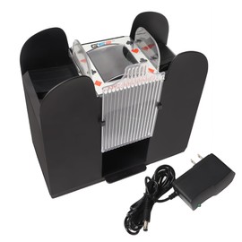 GSE Games & Sports Expert Automatic Card Shuffler, AC/DC-Power & Battery-Operated Electric Shuffler Machines for Playing Cards, Blackjack, Texas Hold'em, Canasta, Bridge, Rummy, UNO