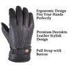 SKYDEER Premium Genuine Deerskin Leather Touch-Screen Winter Driving Gloves for