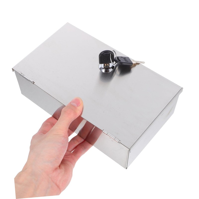 Operitacx Lockable Stainless Steel Socket Cover Heavy Duty Waterproof Electrical