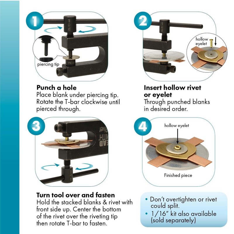 The Beadsmith EZ Rivet Piercing & Flaring Kit - Includes