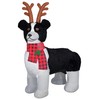 6' Gemmy Airblown Inflatbale Mixed Media Fuzzy Plush Border Collie