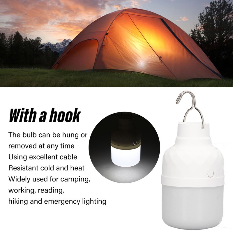 Solar Powered LED Bulb 40W 5000K 1500lm Portable LED Light