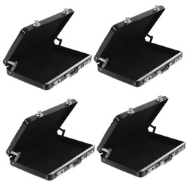 Tofficu 4pcs Sturdy Business Card Organizer Elegant Id Card Storage Box Snap Closure Capacity for Office Supplies Portable Design