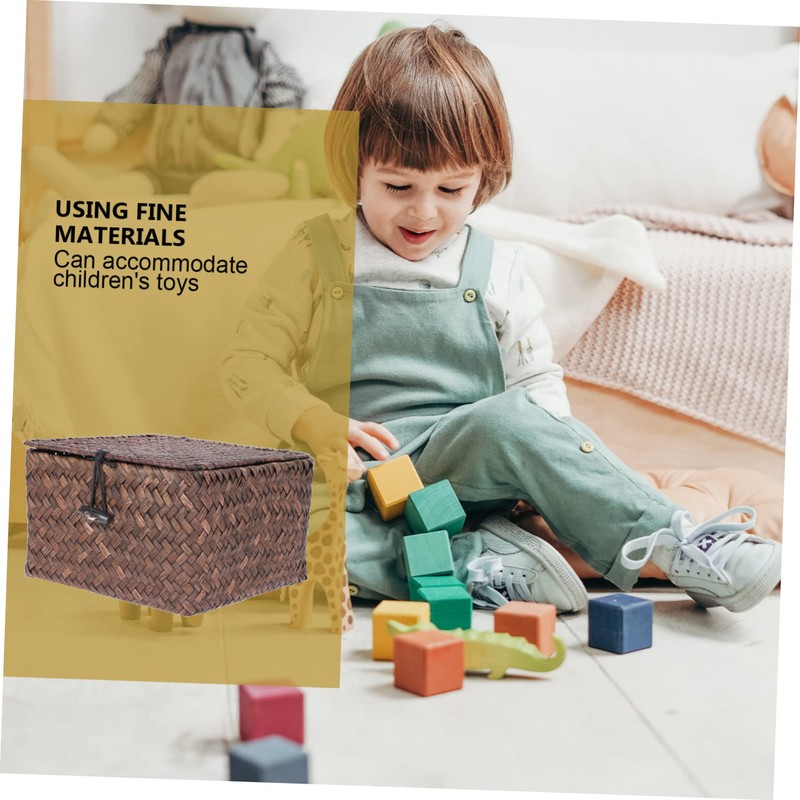 Ciieeo 1Pc Multi Function Decorative Sea Grass Woven Storage Basket