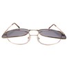 Old School Rectangle Flip Tinted Lens Gold Frame 2.00 Reading