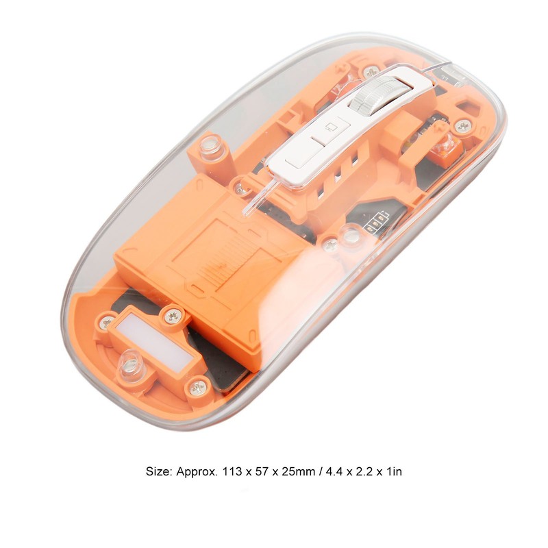 Wireless Bluetooth 3 Mode BT5.1 BT5.1 2.4GHz Mouse Transparent Clear