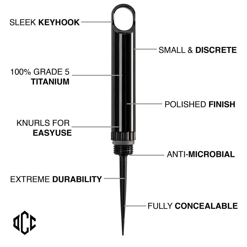 DAILYCARRYCO. TiPick Titanium Toothpick Holder - Portable Metal Travel Toothpick