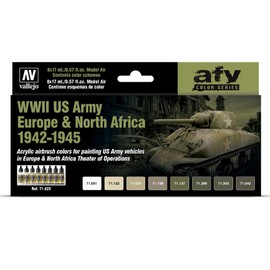 Vallejo Model Air AFV Set 71625 WWII US Army Europe & North Africa 1942-1945 (8)