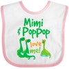 inktastic Mimi and PopPop Love Me Grandson Dinosaur Baby Bib