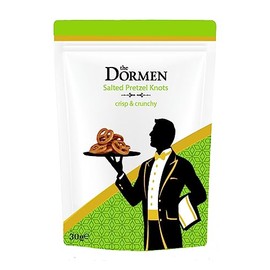 The Dormen Salted Pretzel Knots - Crunchy Salted Pretzel Knots, 8 Packs of 30g Each, savoury Snack, Vegetarian