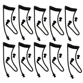 GoodQbuy 10Pcs Flexible Spring Air Tube Replacement Walkie Talkie Earphone Earpiece Coil Acoustic Air Tube for Two-Way Radio Headsets (Black)