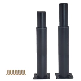 7-12 inch Metal Adjustable Bed Frame Legs Heavy Duty Support for Platform Bed Slats，Sofa Couch TV Stand Cabinet Buffets & Sideboards Jack Replacement Parts Etc. Black 2PCS
