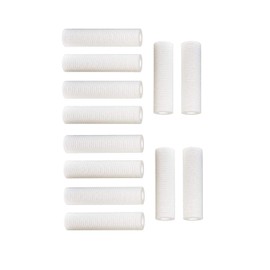 12 pk 10"x2.5" 5 Micron Grooved Sediment Melt Blown Filters Cartridges (Compatible Replace AP110, WHCF-GD05, Watts FPMBG-5-975)