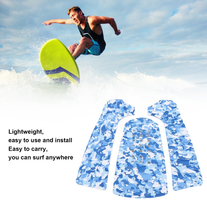 3pcs Surfboard Traction Pads Surf Nonslip Grip Pads Surfboard Accessories