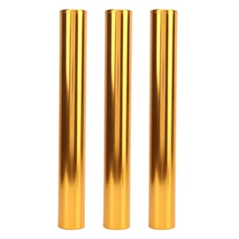 Relay Baton, Track and Field Baton, Relay Competition, Anti-slip, Hollow Design, Comfortable Grip Aluminum Alloy Material(Gold)