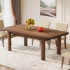 Farmhouse Wood Dining Table for 4-6 People Large Rectangle Kitchen