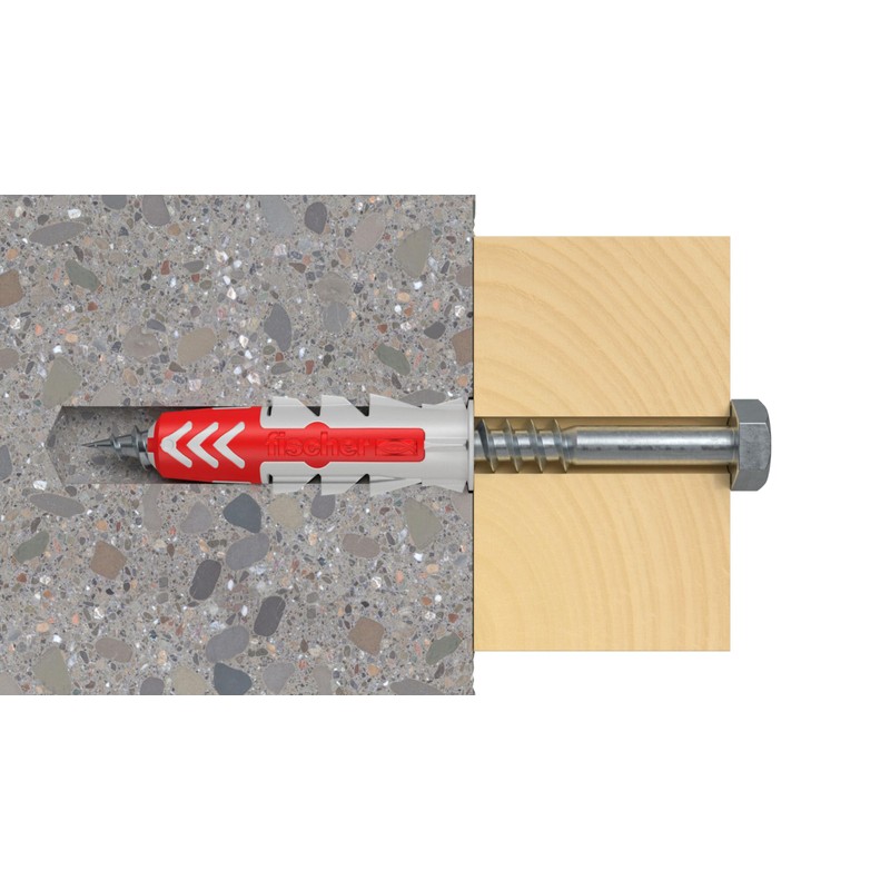 Fischer 537639 Dowel DUOPOWER, Grey/Red, 5 X 25 mm, Pack