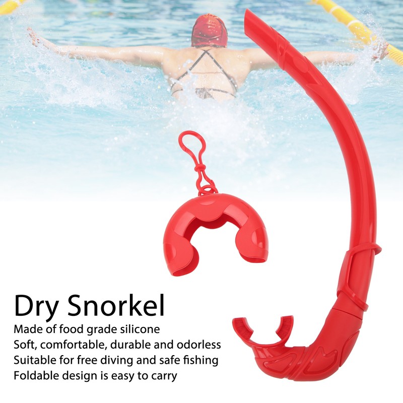 Dry Snorkel Full Silicone Soft Portable with Storage Box Snorkel