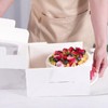 fwipiyo 30 Pcs Cake Boxes 10 Inch with Window Clear