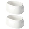zeeooil Sugar Packet Holder 2 Pieces Ceramic Sugar Containers (White)