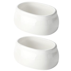 zeeooil Sugar Packet Holder 2 Pieces Ceramic Sugar Containers (White)