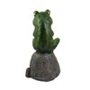 Wowser Grumpy Frog Garden Statue, Cast Resin Garden Figurine, Home