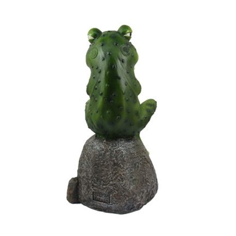 Wowser Grumpy Frog Garden Statue, Cast Resin Garden Figurine, Home