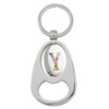 GRAPHICS & MORE Letter Y Floral Monogram Initial Keychain Chrome
