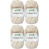 4 x 50 g Gründl Cotton Fun Crochet Yarn 100%