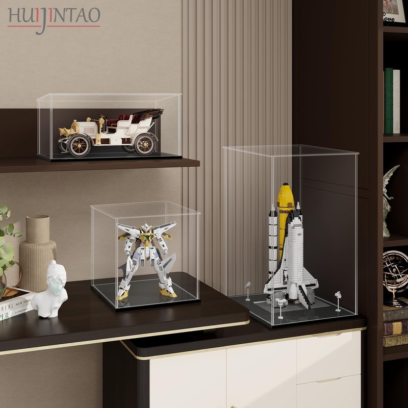 Huijintao Acrylic Display Case/Display Case/Display Box for Figures, Collectibles, Self-Assembly
