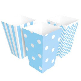 BangShou Pack of 60 Popcorn Bags Candy Container Popcorn Box Party Bags for Popcorn Salt Sticks and Candy Bar (Blue)