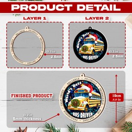 Bus Driver Appreciation Gifts- School Bus Ornament - School Bus Christmas Ornament - School Bus Driver Ornament - School Bus Ornaments for Christmas Tree - Best Bus Driver Ornament 2024