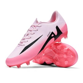 GODLARK Mens Soccer Cleats Womens Indoor Soccer Shoes Wide Baseball Turf Shoes Adult Youth Rugby Shoes Big Boys Small Spikes AG TF Football Boots, 2286 Ag Pink, 8 Women/6.5 Men