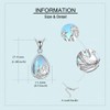 Mermaid Necklace Teardrop Moonstone Ocean Jewelry for Women Female Gift
