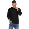 QIXING Men's Pullover Crew Neck Cable Knit Jumper Long Sleeve