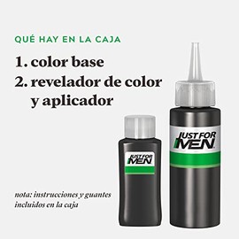 Just For Men, Tinte Colorante En Shampoo, Castaño Oscuro H45, Cabello Con Cor, Cubre Las Canas, Paquete de 3, 66ml