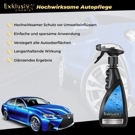 Exklusiv Chemie® Keramik Hybrid Versiegelung | Keramikversiegelung Auto | Autopolitur | Autokeramikbeschichtung | Lack-Schnellversiegelung | Glanz und Schutz mit Abperleffekt | 500 ml