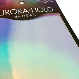 Tsumekira OH-PLS-101 Nail Seal, Aurora Holo, Aurora Film Seal, Plain Sheet