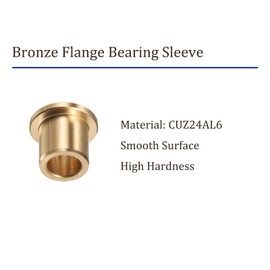 Kozelo 2pcs Bronze Flange Bearing Sleeve [12mm Bore x 18 OD x 20mm Flange Thickness] Self-Lubricating Bushings