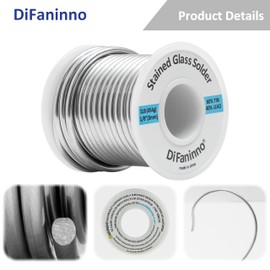 60/40 solder for stained glass 3mm (1/8") Dia. Net weight 454g(1Lb) solid core