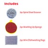 Lizzy 7pc Kitchen Sponge Scouring Pads | Reusable Cleaning Pads