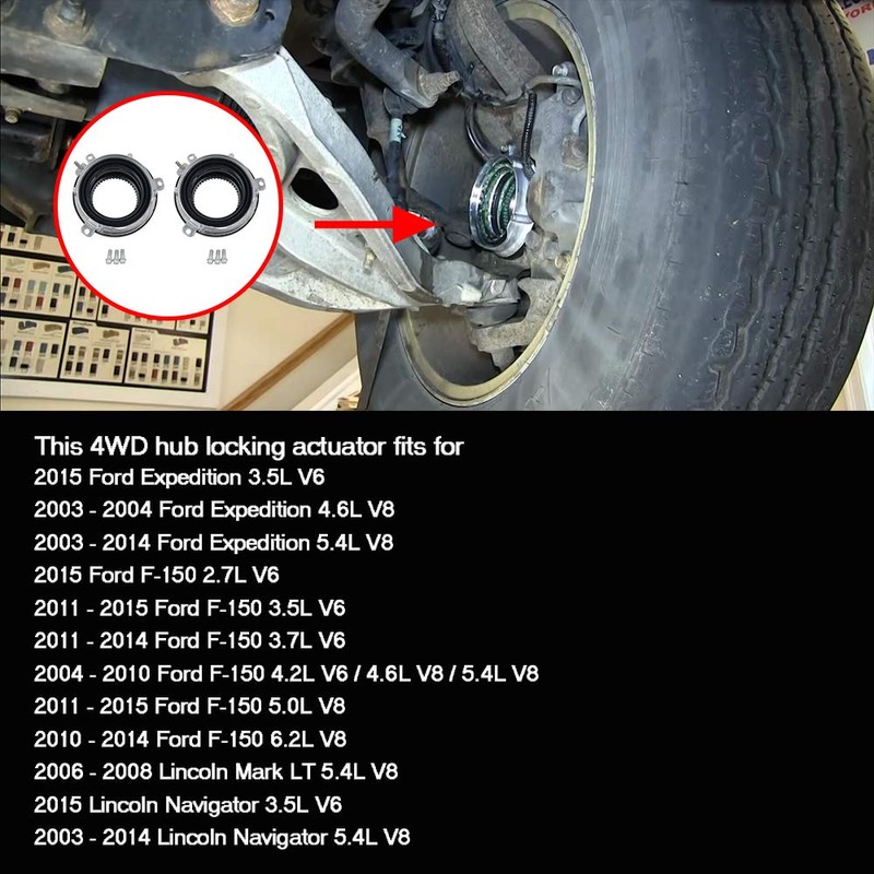 600-405 Pair 4x4 4WD Auto Locking Hub Axle Actuator for